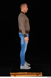 Arnost blue jeans brown sweatshirt clothing standing whole body 0007.jpg